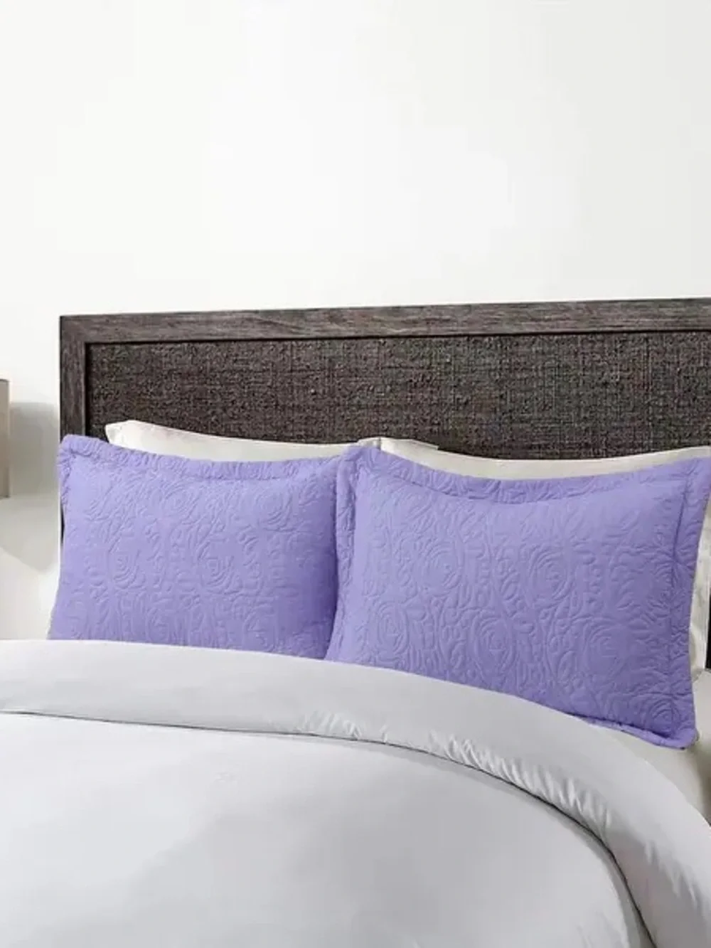 Lavender Quilted Pillow Shams - Set of 2